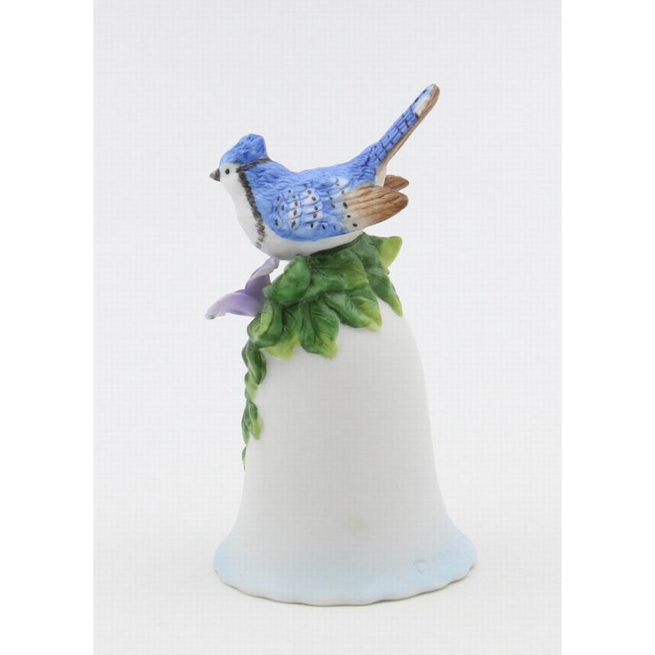 Ceramic Blue Jay Bird Bell 4"  for Mom and Her Image 3