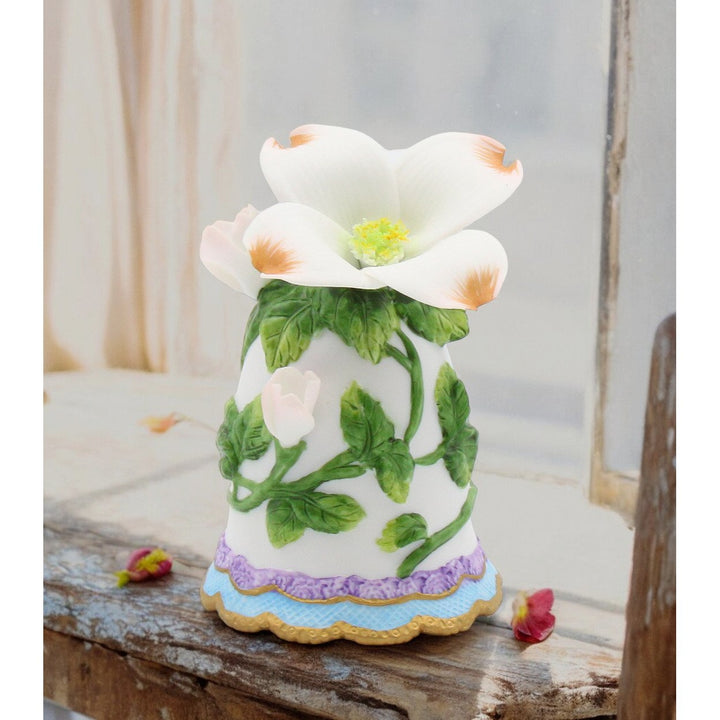 Ceramic Mini Dogwood Flower Bell 4.5 Inch  Mom Image 1