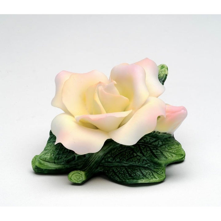 Ceramic Mini Peace Rose Flower Figurine 1.5 inch  Her Image 3