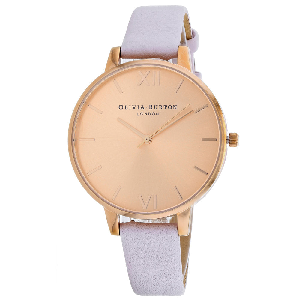 Olivia Burton Womens Watch Rose Gold Dial OB16BD110 Leather Strap Quartz Image 1