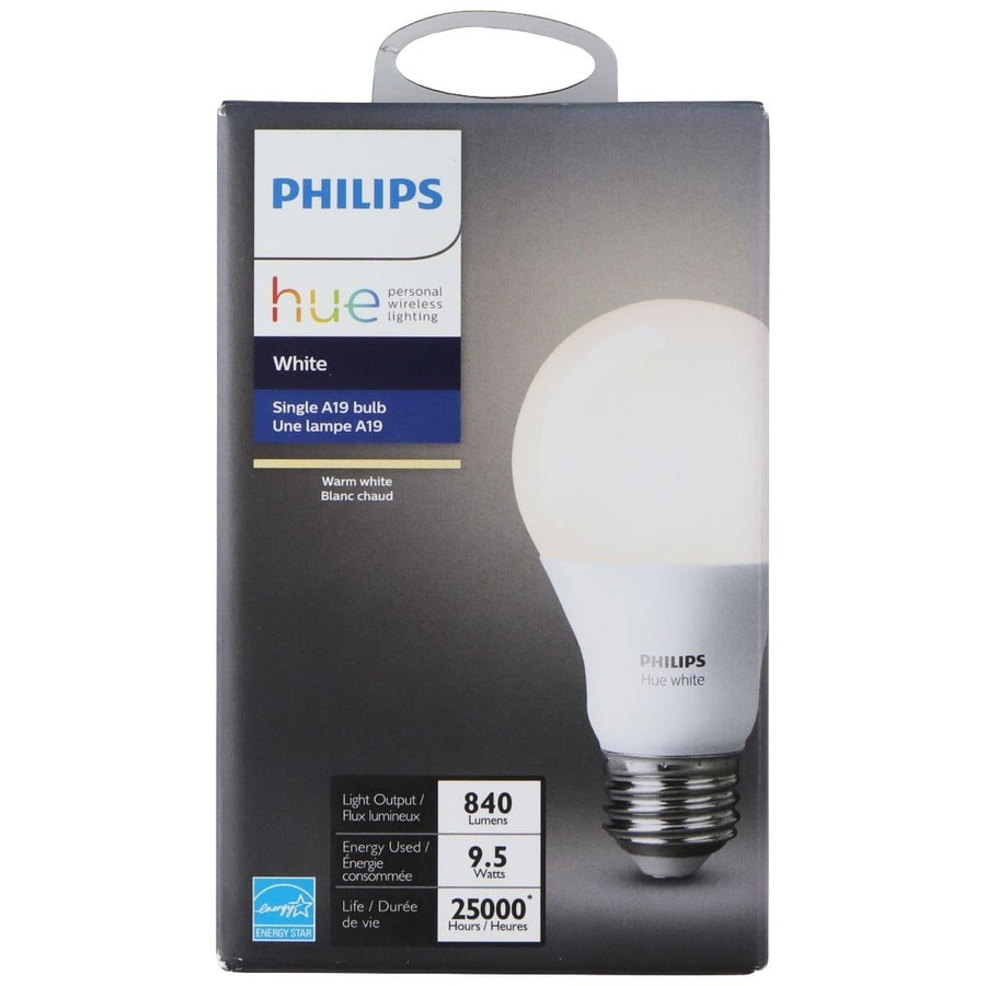 Philips (840LM) Hue Warm White Ambiance LED Wi-Fi A19 Smart Bulb - Single Image 1
