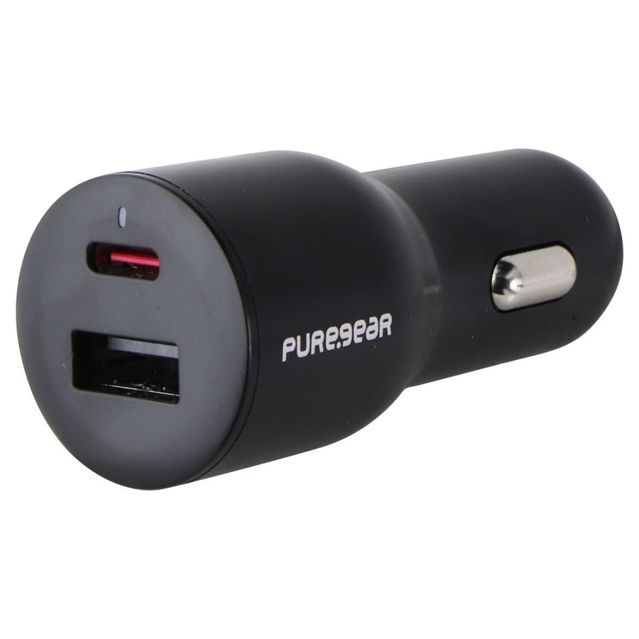 PureGear (42W) LightSpeed Car Charger with USB-C and USB-A Ports - Black Image 1