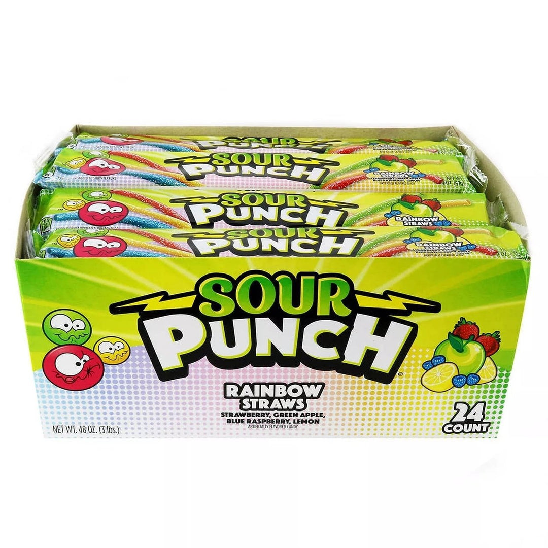 Sour Punch Rainbow Straws 2 Ounce (24 Count) Image 1