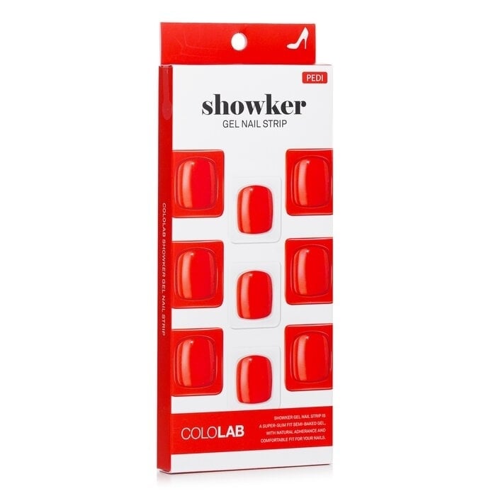 Cololab - Showker Gel Nail Strip CPF504 Real Red(1pcs) Image 1