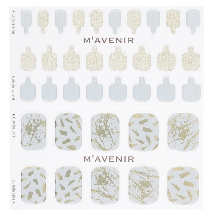 Mavenir - Nail Sticker (Patterned) - Powder Of Gold Pedi(36pcs) Image 2