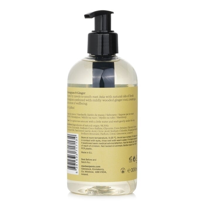 Max Benjamin - Natural Hand and Body Wash - Lemongrass and Ginger(300ml) Image 2