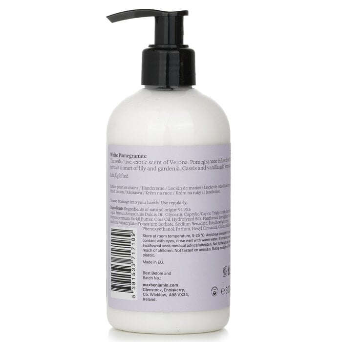 Max Benjamin - Natural Hand and Body Lotion - White Pomegranate(300ml) Image 2