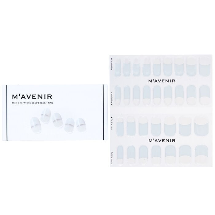 Mavenir - Nail Sticker (White) - White Deep French Nail(32pcs) Image 1