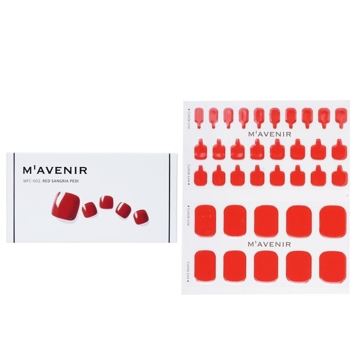 Mavenir - Nail Sticker (Red) - Red Sangria Pedi(36pcs) Image 1