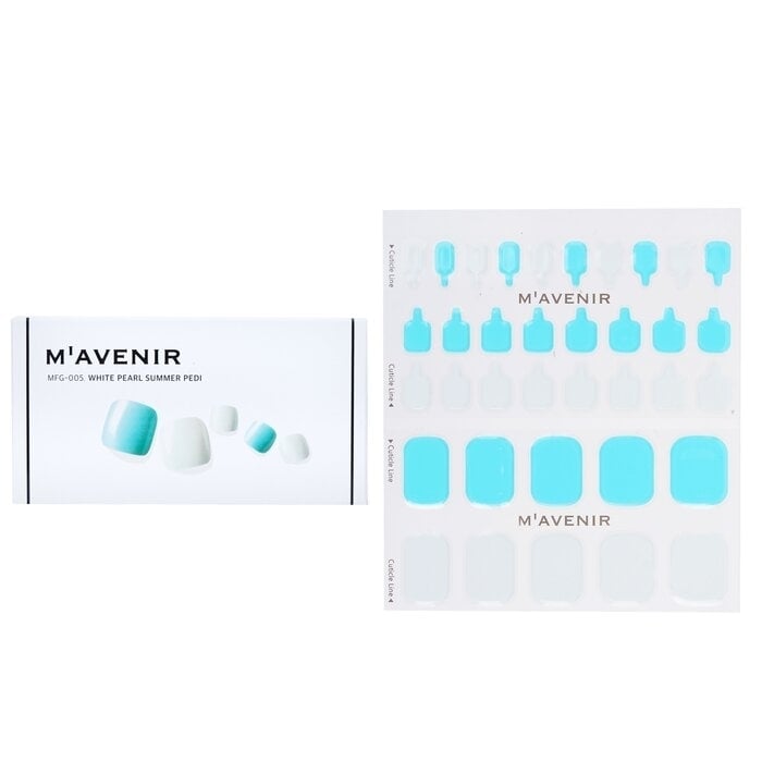 Mavenir - Nail Sticker (Assorted Colour) - White Pearl Summer Pedi(36pcs) Image 1