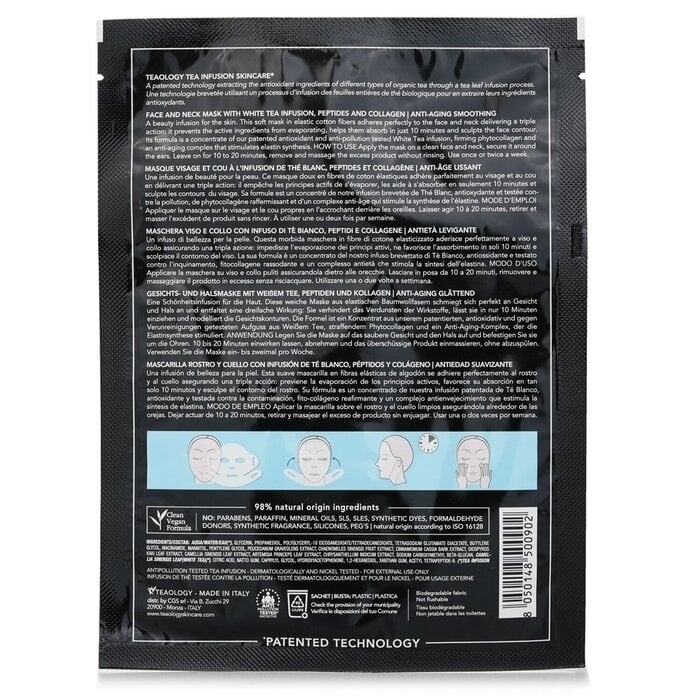 Teaology - White Tea Peptide Face and Neck Mask(21ml/0.17oz) Image 3