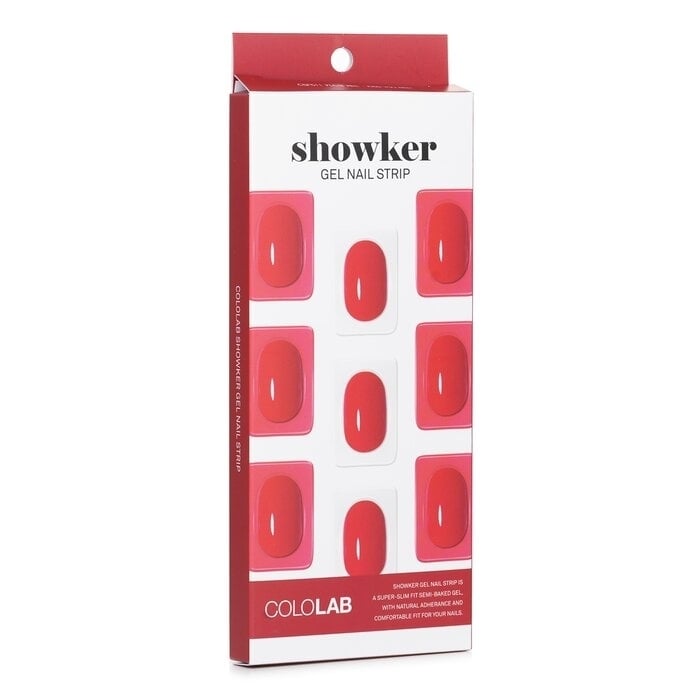 Cololab - Showker Gel Nail Strip CSF511 Kiss You Red(1pcs) Image 1