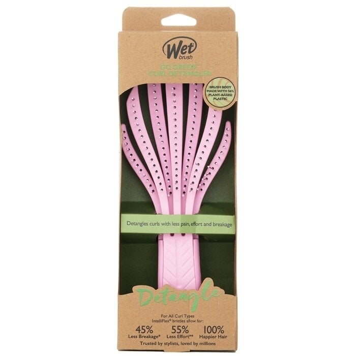 Wet Brush - Go Green Curly Detangling Hair Brush - Pink(1pcs) Image 1