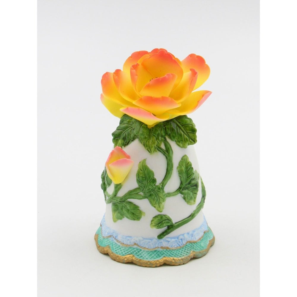 Ceramic Mini Peony Flower Bell 4.5"  for Her Mom Image 2