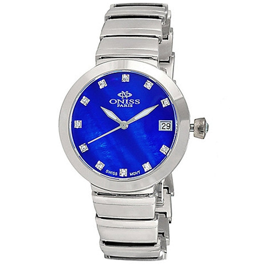 Oniss Womens Prima Blue Dial Quartz Watch ON5559-21 Stainless Steel Bracelet Image 1