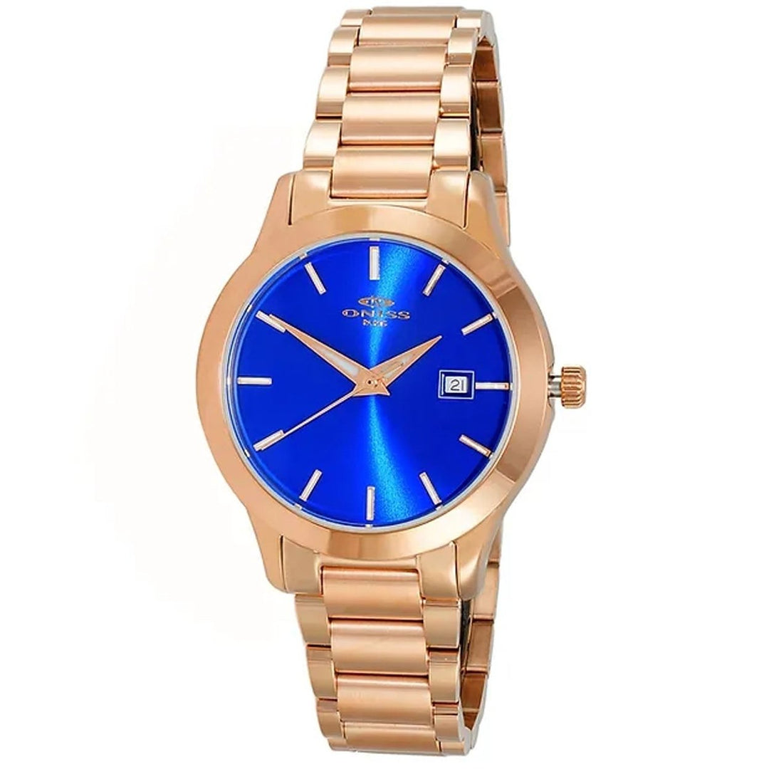 Oniss Womens Royal Blue Dial Quartz Watch ON4441-LRGBU Stainless Steel 50m Image 1