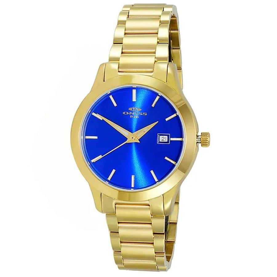 Oniss Womens Royal Blue Dial Quartz Watch ON4441-LGBU Stainless Steel Bracelet Image 1