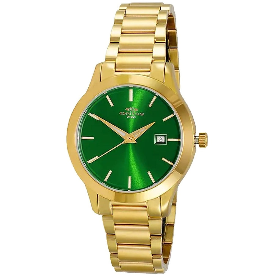 Oniss Womens Quartz Watch ON4441-LGGN Stainless Steel Green Dial Water Resistant Image 1