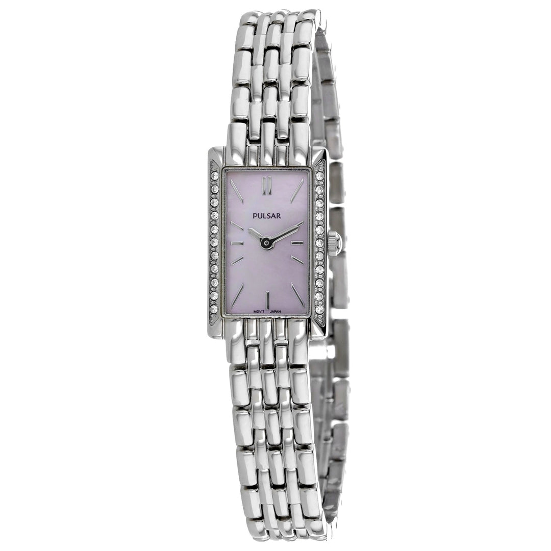 Pulsar Womens Classic Mother of Pearl Dial Watch PEGE75 Stainless Steel Bracelet Image 1