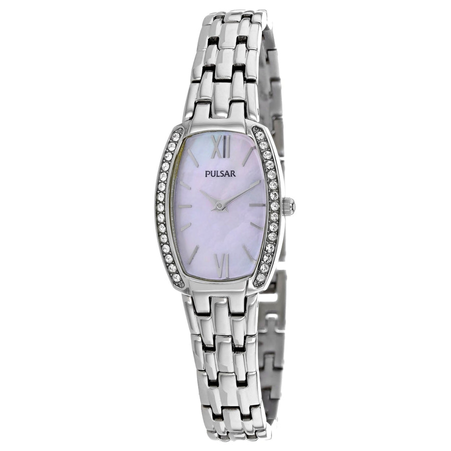 Pulsar Womens Stainless Steel White Dial Quartz Watch PTA491 Water Resistant 30m Image 1