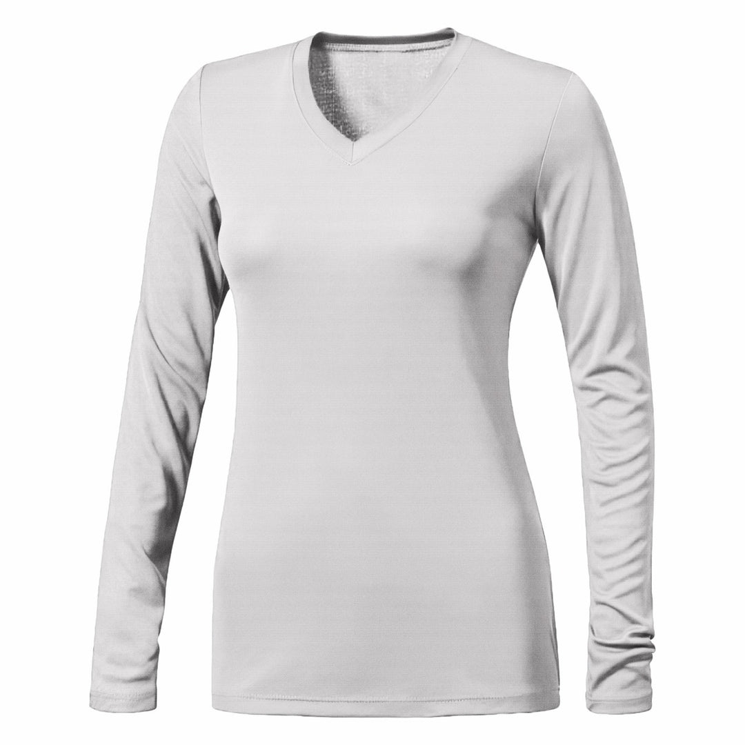 1-Piece Womens Ultra-Soft Durable Breathable Stretchy Comfy Long Sleeve V-Neck Shirt (Plus Size Available) Image 6