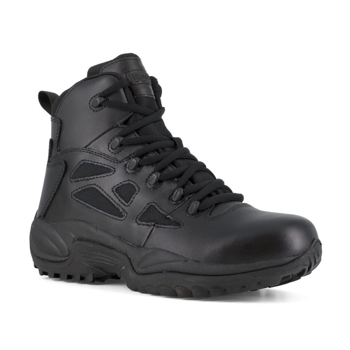 Reebok 6" Tactical Soft Toe Boot Black RB8678 Side Zipper Electrical Hazard Image 1