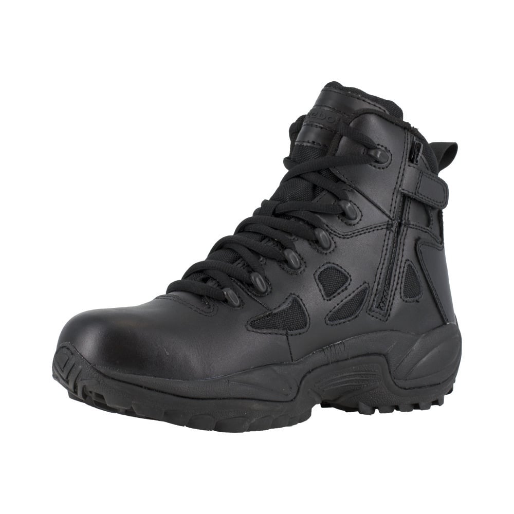 Reebok 6" Tactical Soft Toe Boot Black RB8678 Side Zipper Electrical Hazard Image 3