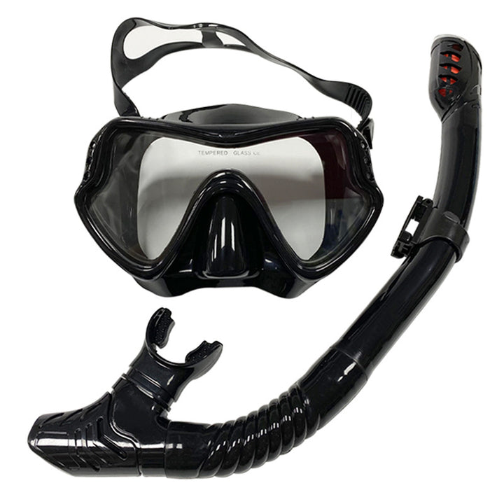 Diving Mask Snorkel Tube Set Anti Fog Swimming Goggles Snorkeling Gear With Dry Top Tube Image 4