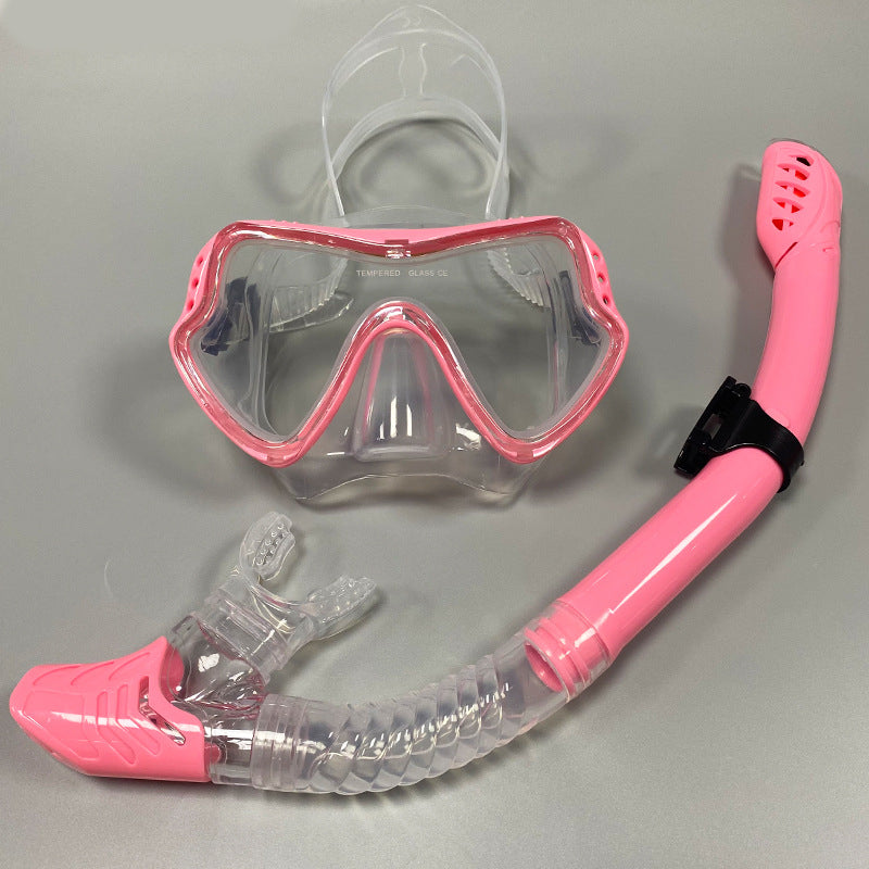 Diving Mask Snorkel Tube Set Anti Fog Swimming Goggles Snorkeling Gear With Dry Top Tube Image 9