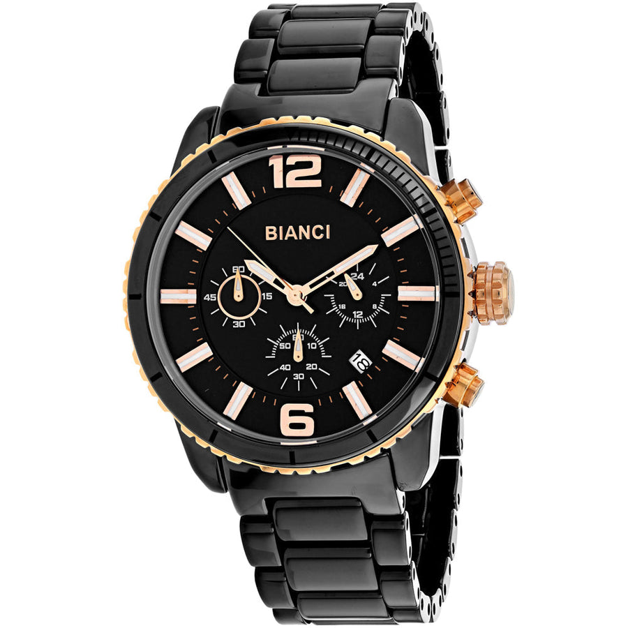 Roberto Bianci Mens Amadeo Black Dial Quartz Watch RB58751 Ceramic 50M Water Resistant Image 1