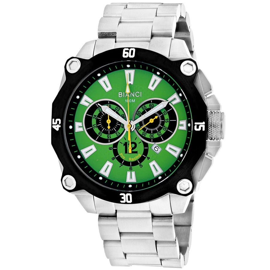 Roberto Bianci Enzo Mens Green Dial Watch RB71012 Stainless Steel Quartz 10 ATM Image 1