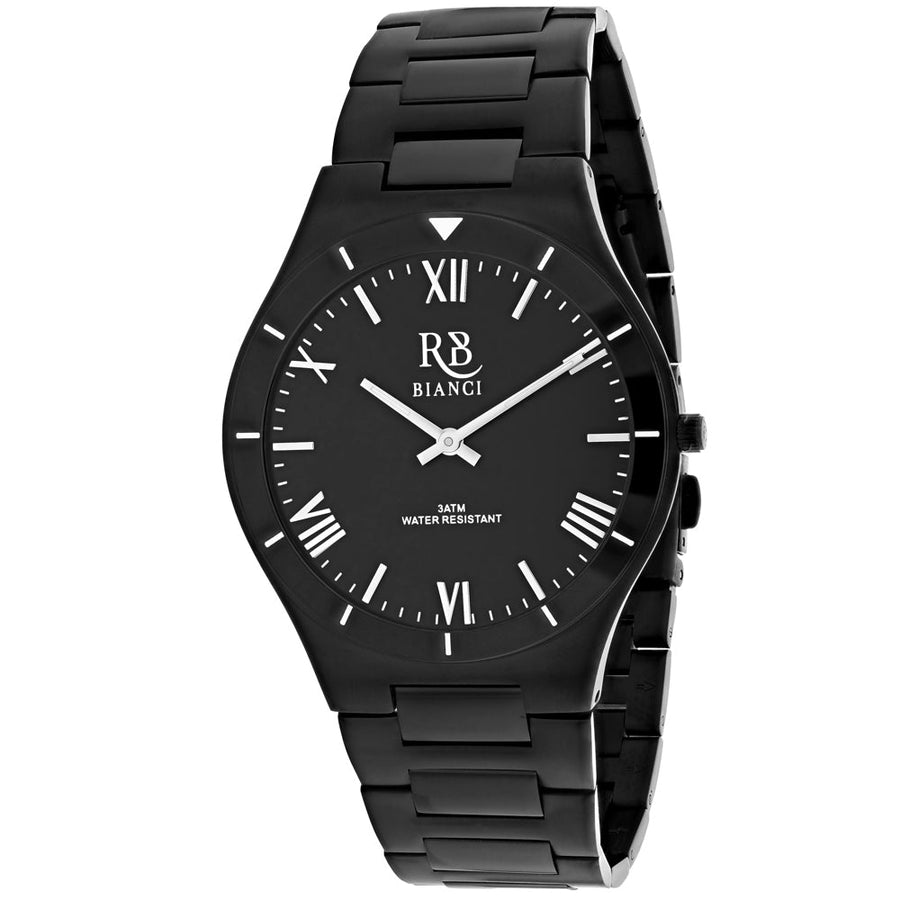 Roberto Bianci Mens Eterno Black Dial Quartz Watch RB0310 Stainless Steel Image 1