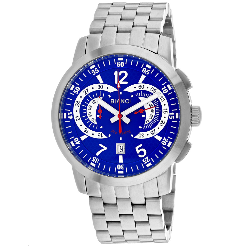 Roberto Bianci Mens Lombardo Blue Dial Swiss Quartz Watch RB70963 Stainless Steel Image 1