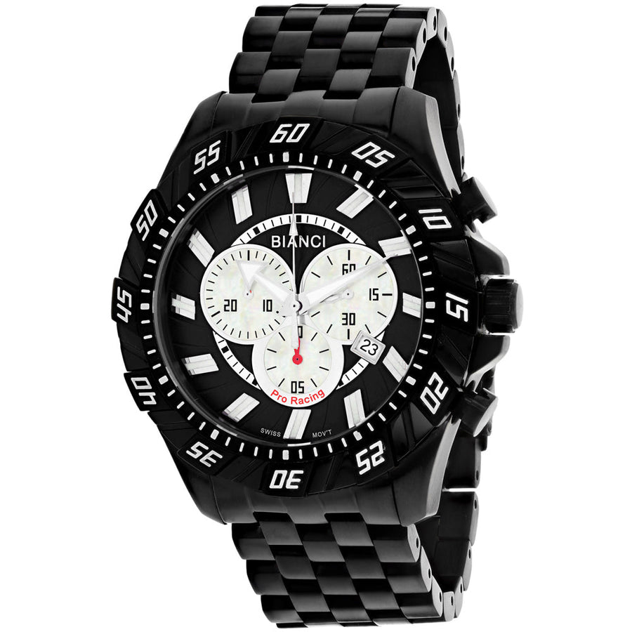 Roberto Bianci RB70604 Mens Black Dial Watch Stainless Steel Water Resistant Image 1