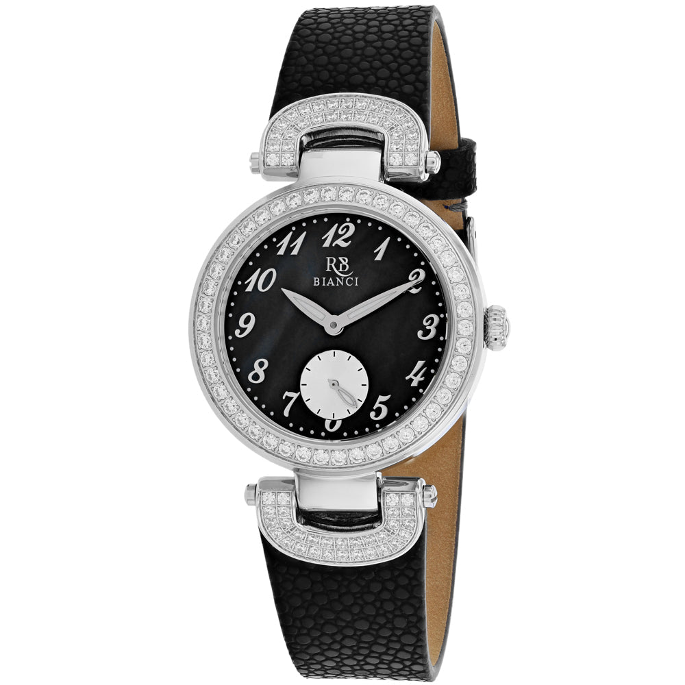 Roberto Bianci Alessandra Womens Black Mother of Pearl Dial Automatic Watch RB0611 Image 1