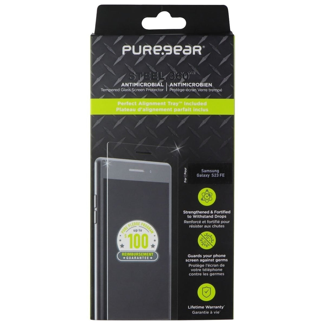 PureGear Steel 360 Series Tempered Glass for Samsung Galaxy S23 FE - Clear Image 1