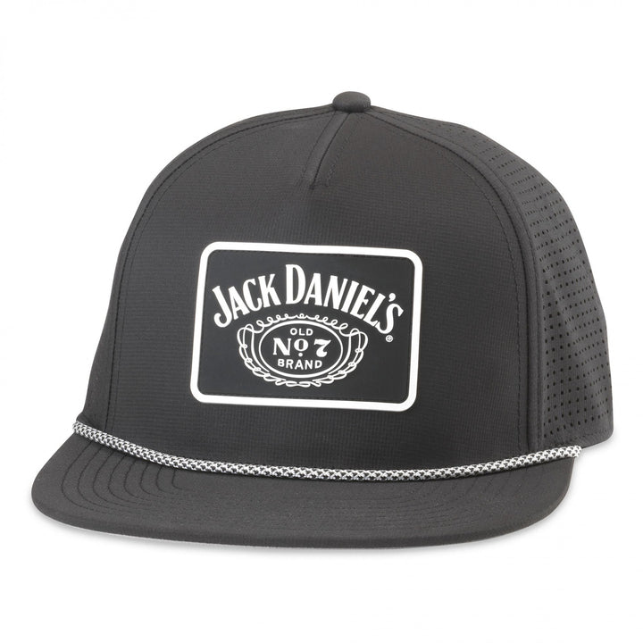 Jack Daniels Old No. 7 Logo Rubber Patch Snapback Hat Image 1