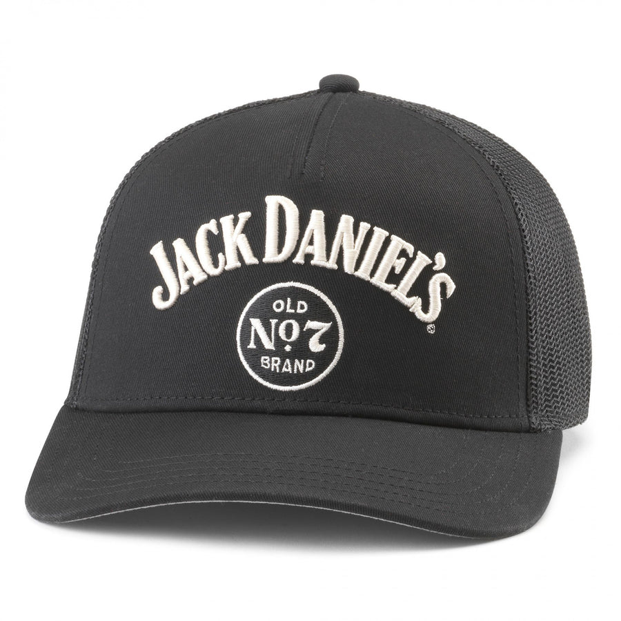 Jack Daniels Classic Logo Mesh Back Snapback Hat Image 1