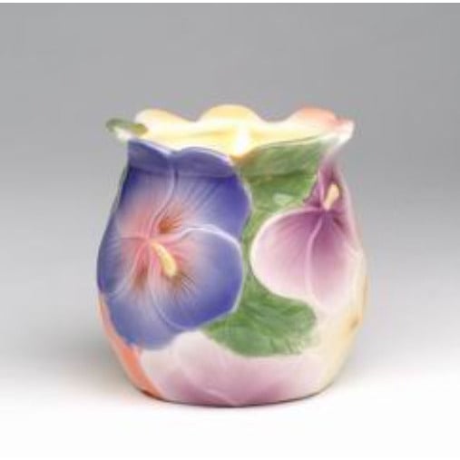 Ceramic Pansy Flower Votive Candle Holder 3.5 inch Image 2