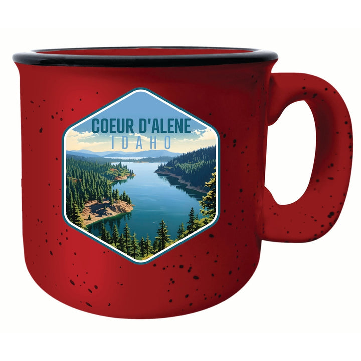 Coeur DAlene Idaho Aerial Lake Design Souvenir 16 oz Ceramic camping mug Image 4