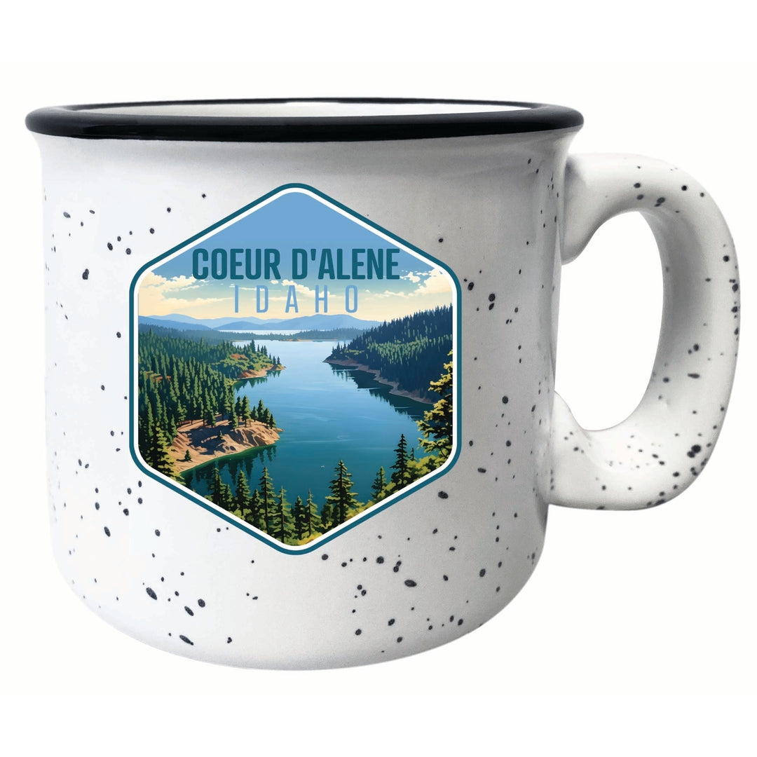 Coeur DAlene Idaho Aerial Lake Design Souvenir 16 oz Ceramic camping mug Image 4