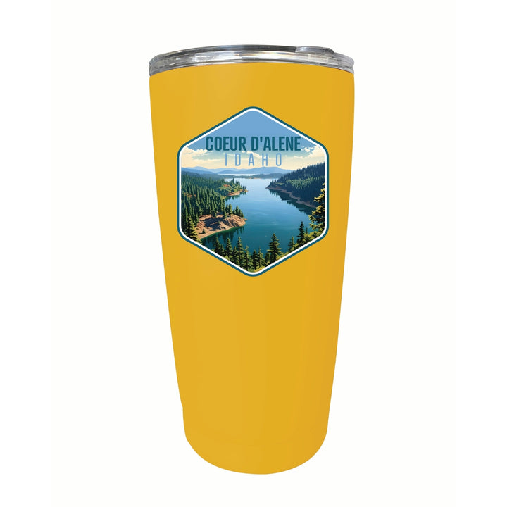 Coeur DAlene Idaho Aerial Lake Design Souvenir 16 oz Stainless Steel Insulated Tumbler Image 6