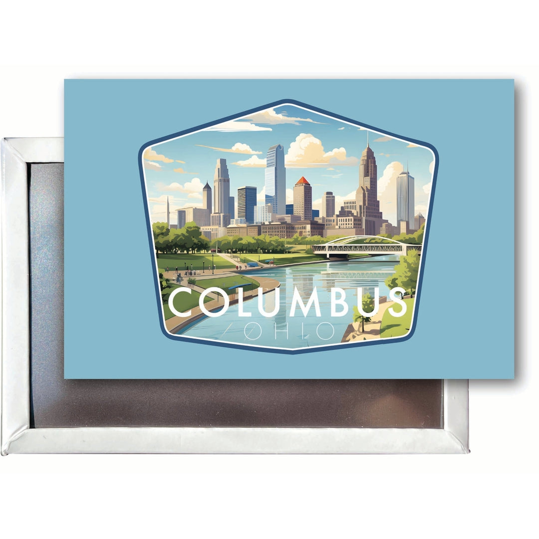 Columbus Ohio Daytime Cityscape Design Souvenir 2x3-Inch Fridge Magnet Image 1