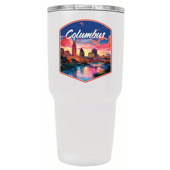 Columbus Ohio Sunset Cityscape Design Souvenir 24 oz Insulated Stainless Steel Tumbler Image 1