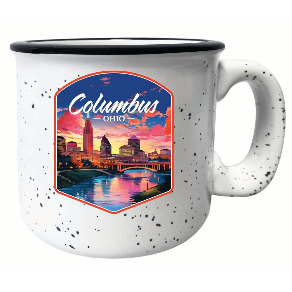 Columbus Ohio Sunset Cityscape Design Souvenir 16 oz Ceramic camping mug Image 2