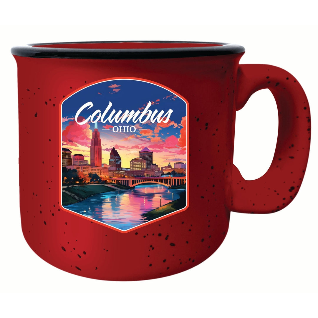 Columbus Ohio Sunset Cityscape Design Souvenir 16 oz Ceramic camping mug Image 3