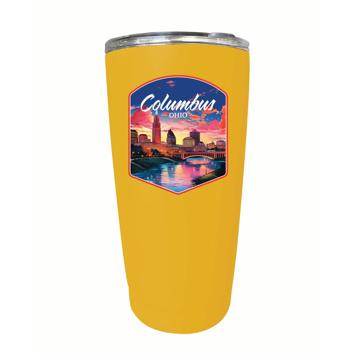 Columbus Ohio Sunset Cityscape Design Souvenir 16 oz Stainless Steel Insulated Tumbler Image 6