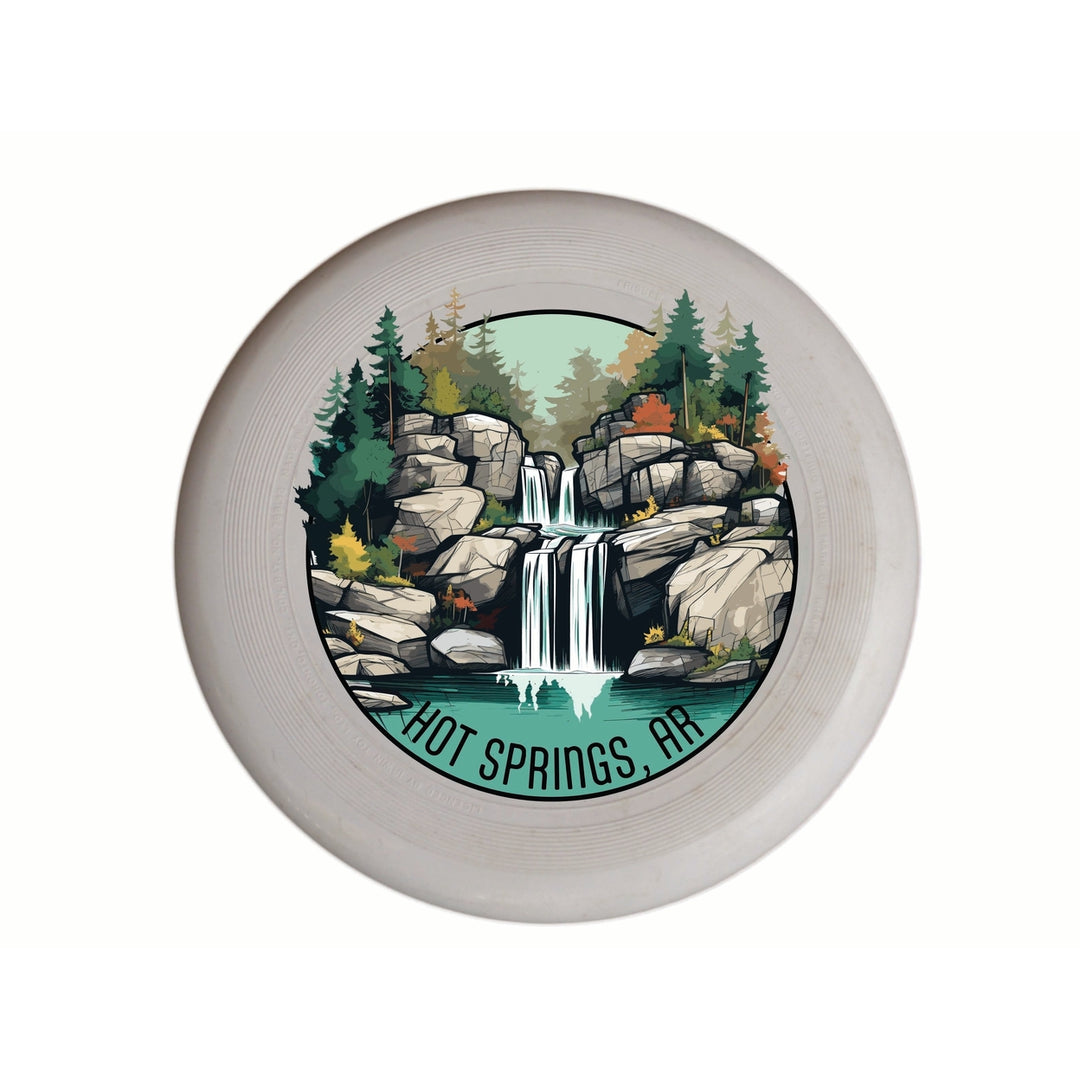 Hot Springs Arkansas Waterfall Illustration Design Souvenir Frisbee Flying Disc Image 1