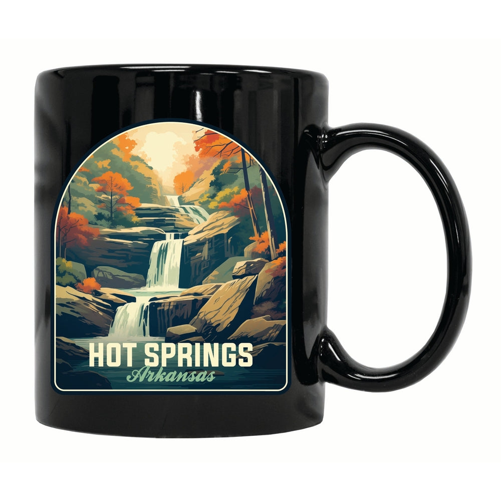 Hot Springs Arkansas Autumn Waterfall Design Souvenir 12 oz Ceramic Coffee Mug Image 2