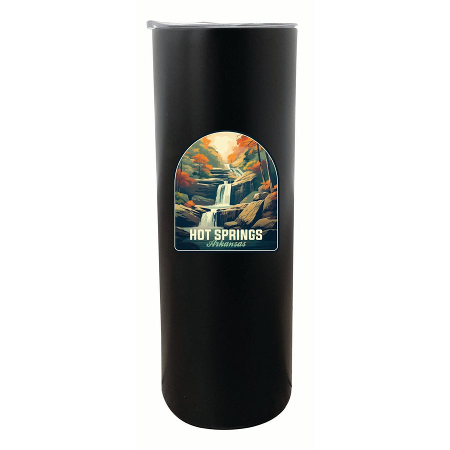 Hot Springs Arkansas Autumn Waterfall Design Souvenir 20 oz Insulated Stainless Steel Skinny Tumbler Image 1